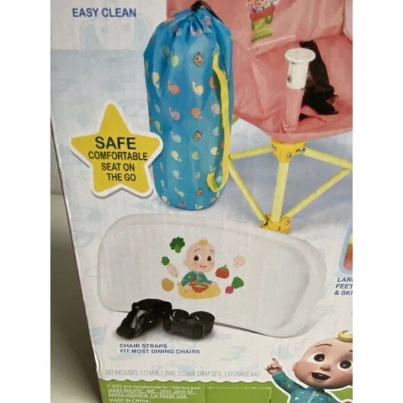 Cocomelon Fold N Go Booster Seat with Tray Feeding Chair for Babies BPA Free NEW - Picture 11 of 14